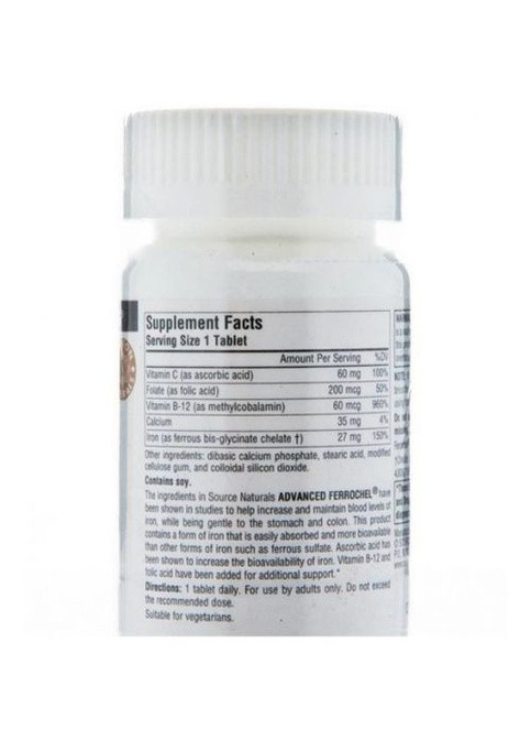 Advanced Ferrochel 180 Tabs Source Naturals (258961306)