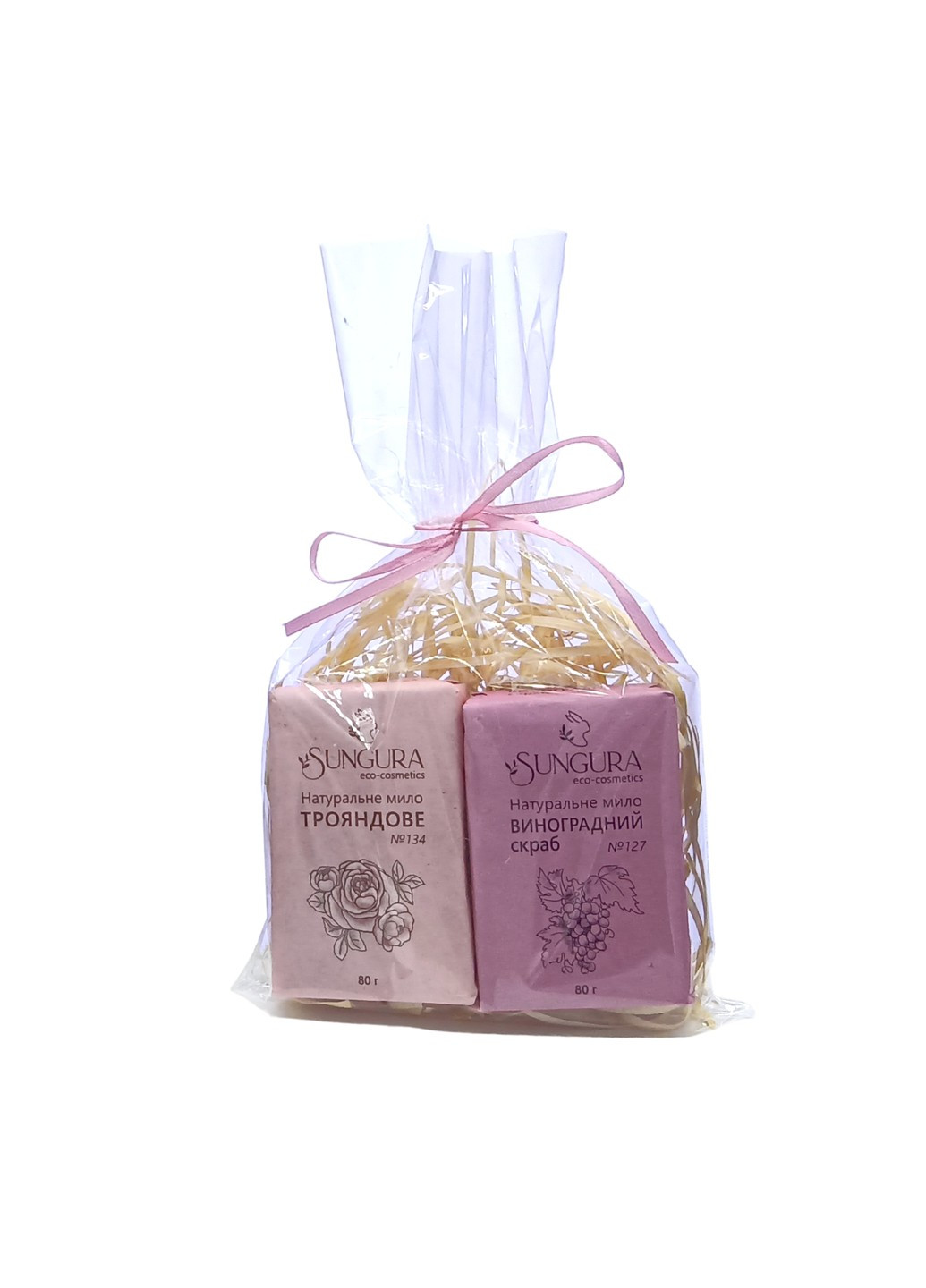 Подарочный набор натурального мыла 033 (виноградный скраб и роза) Sungura (273414703)