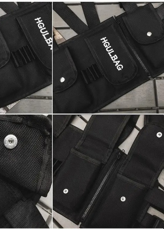 Нагрудная сумка HGUL+BAG бронежилет 6410 черная No Brand (258564751)