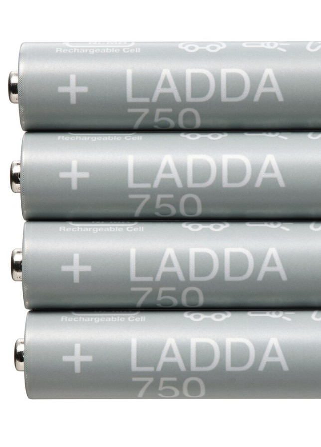 Аккумуляторная батарея, HR03 AAA 1,2 В, 750 мАч IKEA ladda (259261824)
