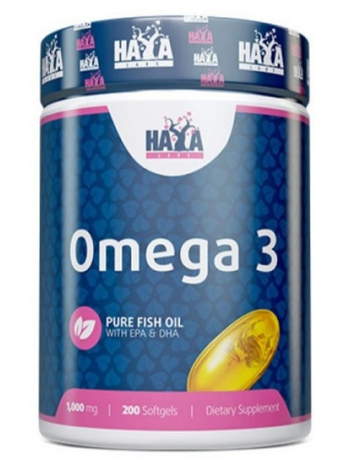 Omega 3 1000 mg 200 Softgels Haya Labs (259967191)