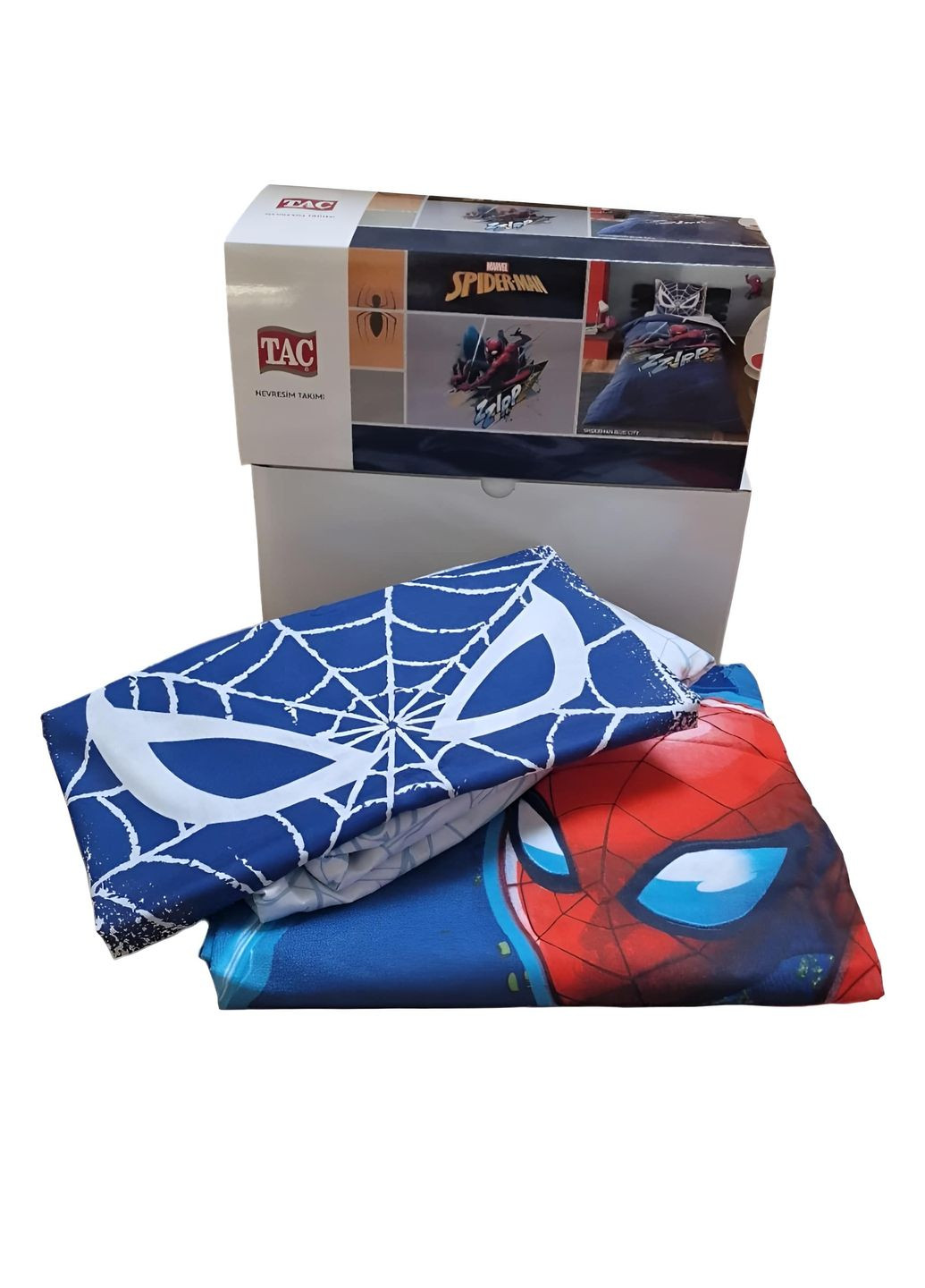 Комплект постільної білизни ранфорс, простирадло на резинці, для дитини, підлітка Disney Spider ManBlue City Tac (268547195)