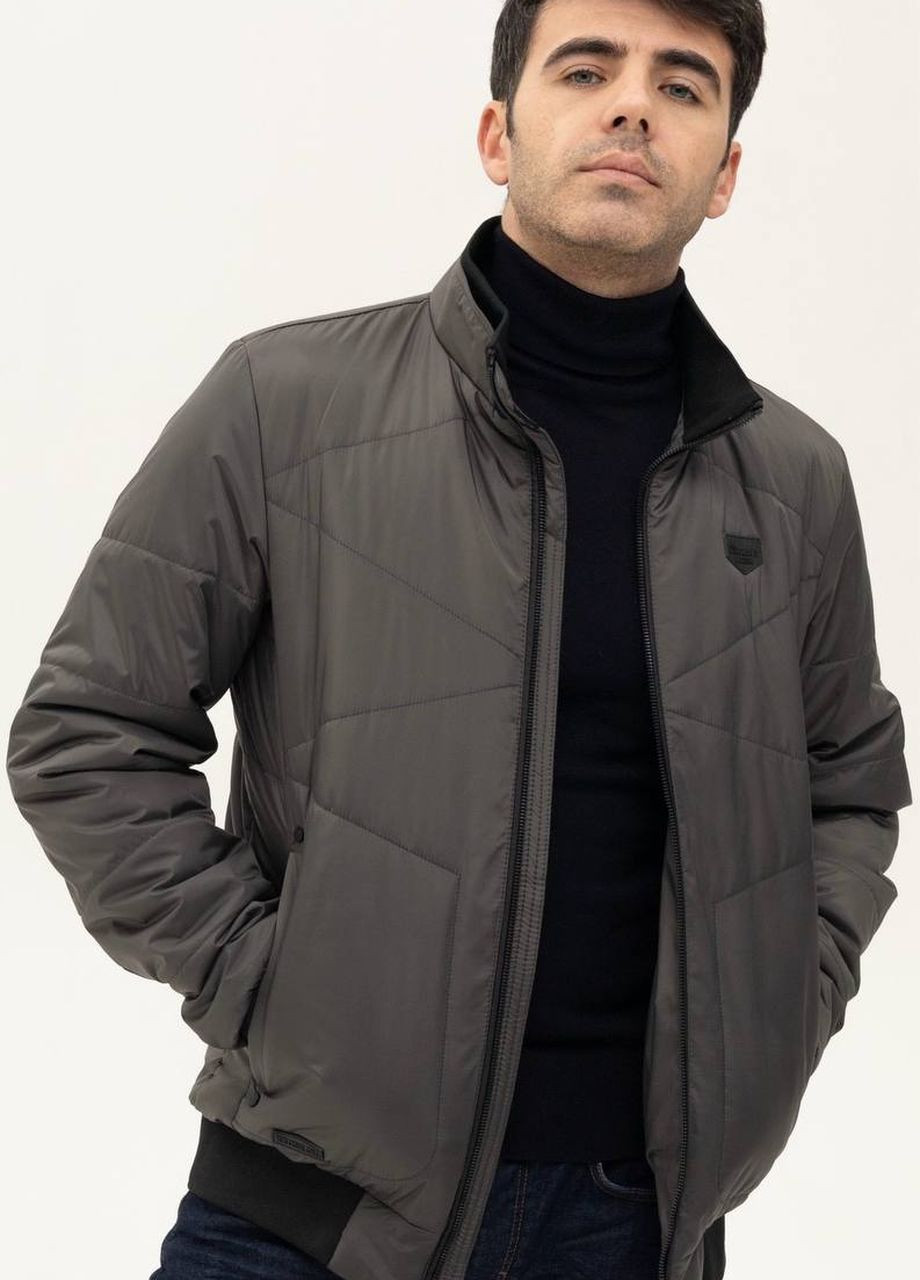 Графитовая демисезонная куртка мужская демисезонная большого размера SK