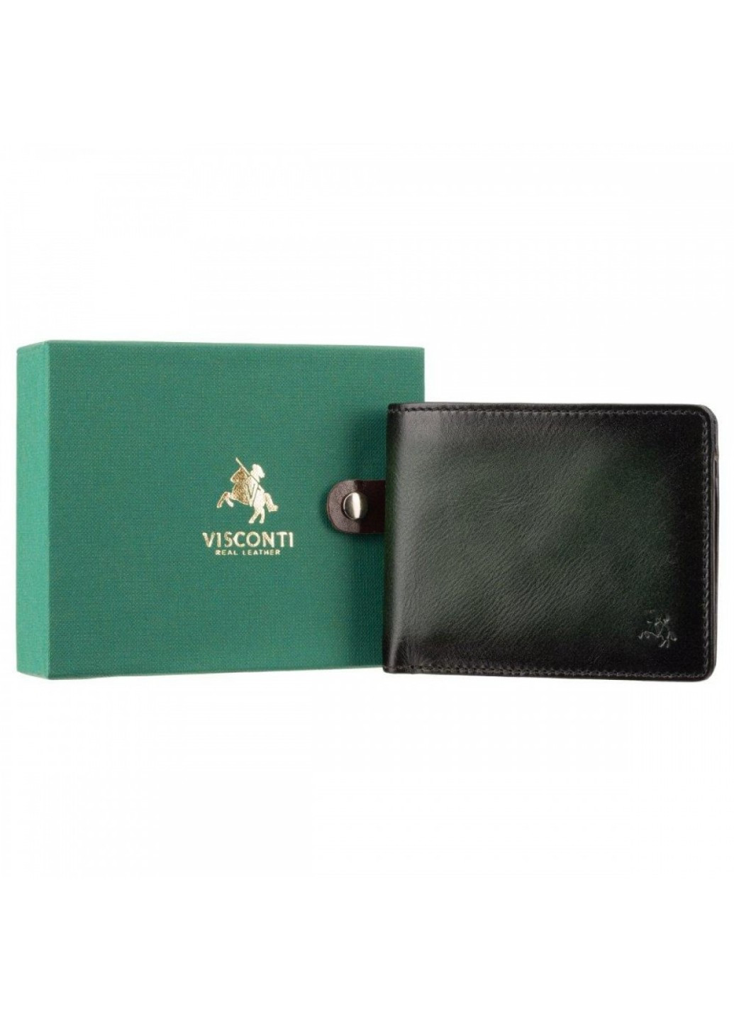 Мужской кожаный кошелек AT60 Arthur c RFID (Burnish Green) Visconti (261856037)