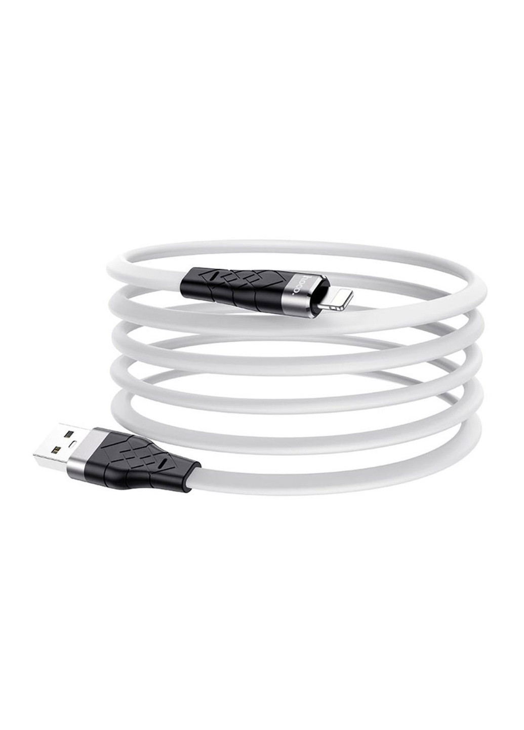 USB кабель X53 Lightning 2.4A 1 м колір білий ЦБ-00204679 Hoco (259467246)