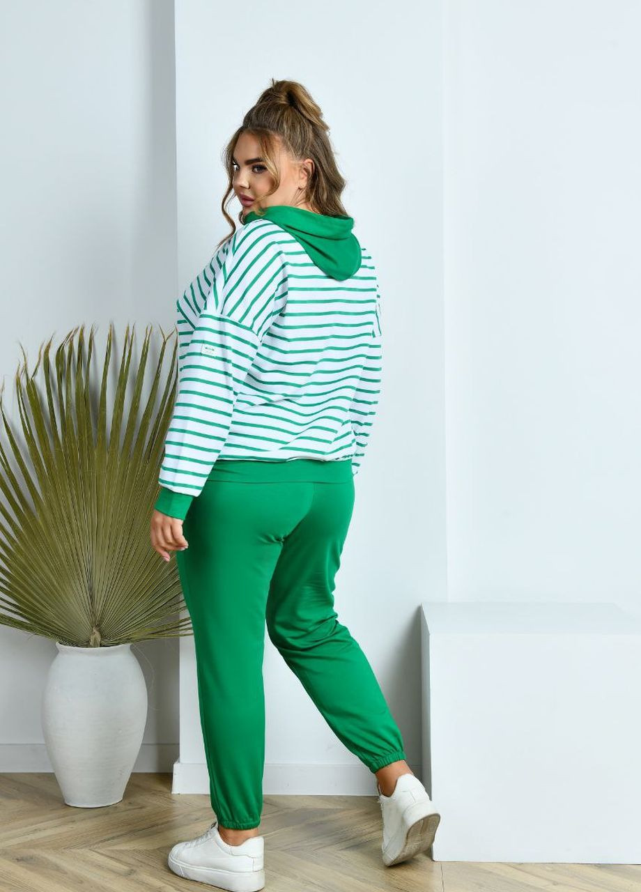Женский спортивный костюм двойка цвет зеленый р.54 440949 New Trend (263134085)