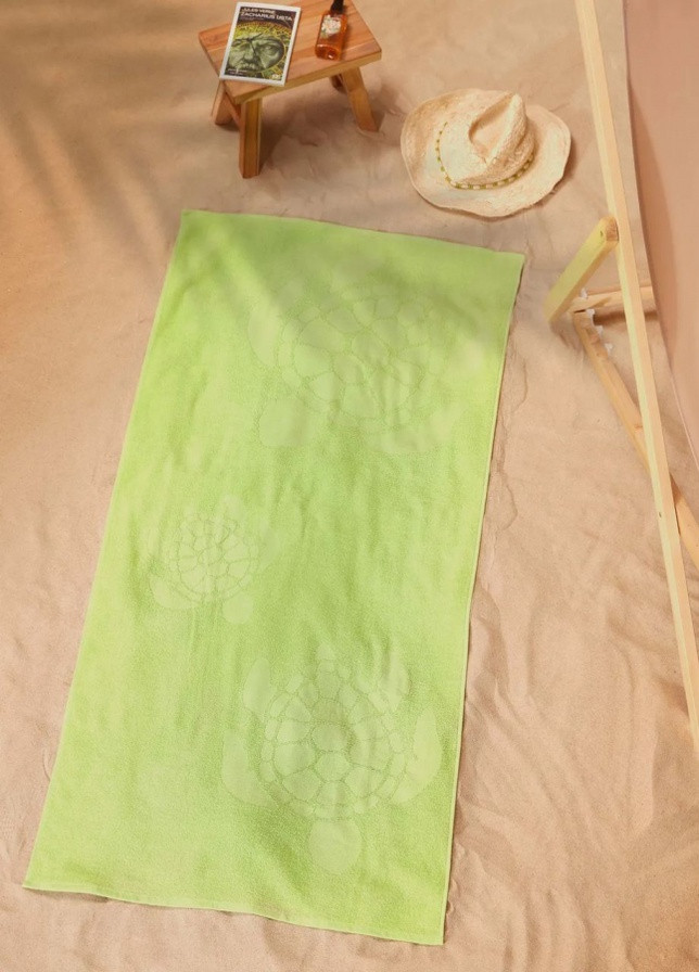Sarah полотенце anderson - plaj caretta yesil 70*150 однотонный зеленый производство - Турция