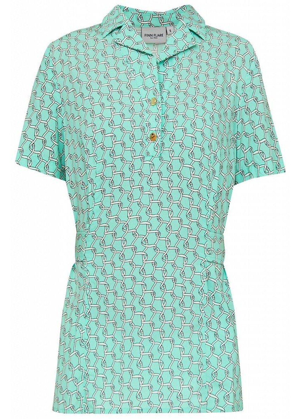 Бірюзова літня блуза s20-11063-915 Finn Flare
