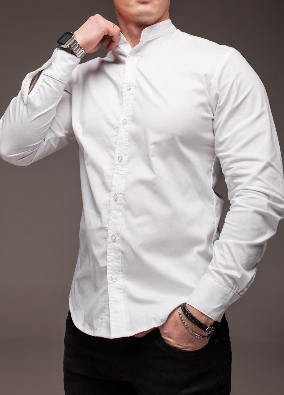 Белая классическая, кэжуал рубашка Vakko