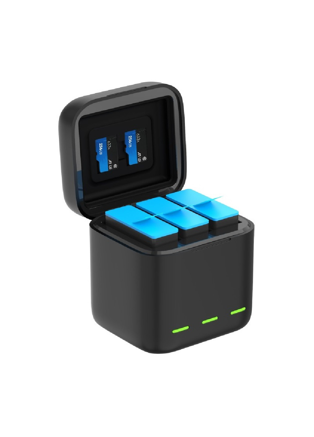 Набір акумуляторів потрійний зарядний пристрій з кабелем Type C для екшн камер GoPro Hero 11, 10, 9 Black (474910-Prob) Unbranded (260168588)