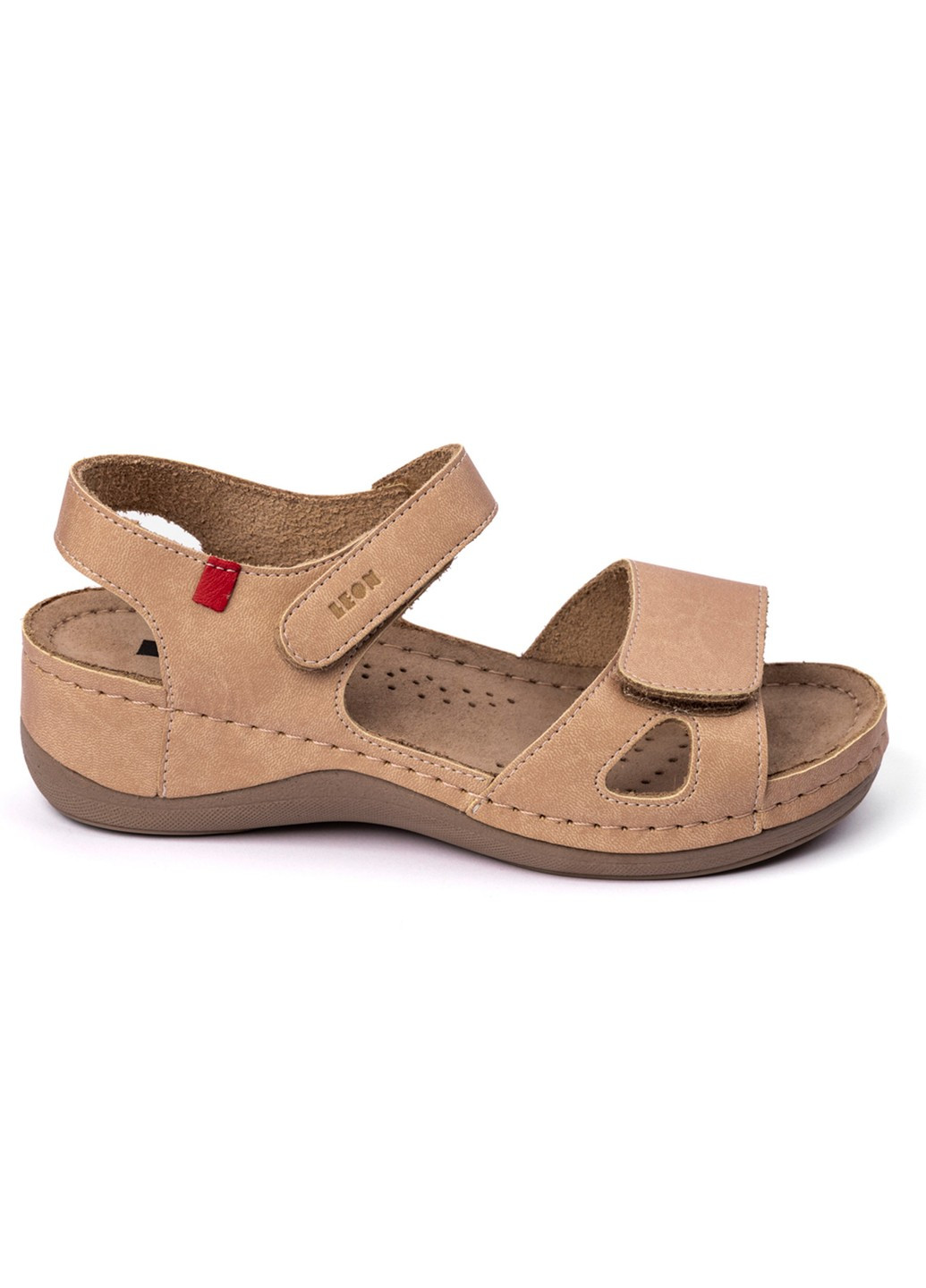 сандалии женские кожаные model 6, bezh Leon