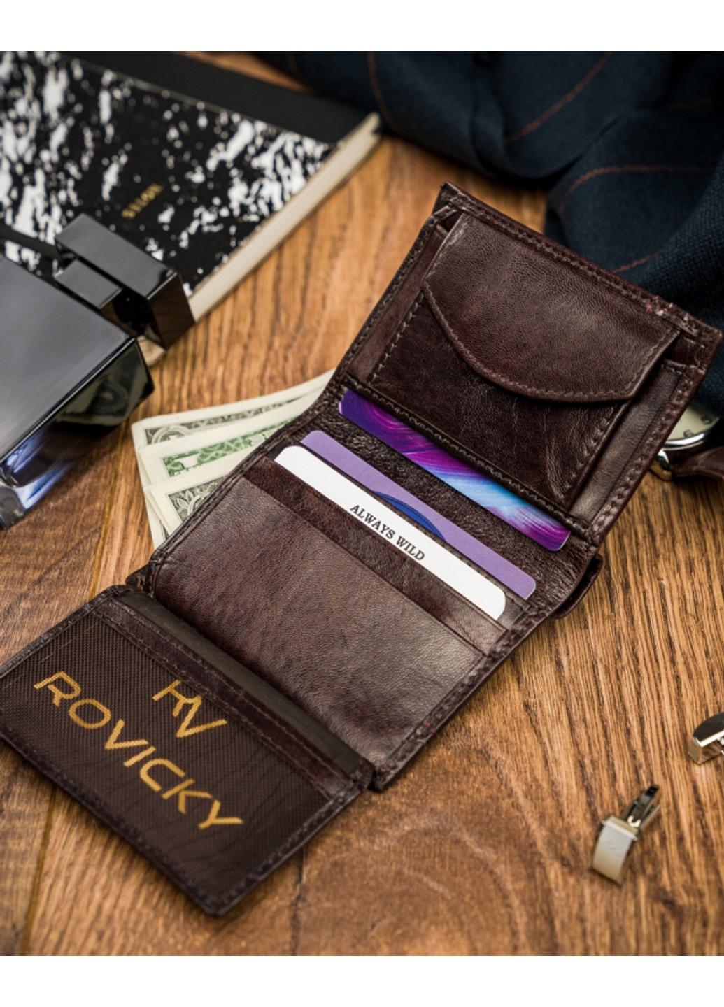 Кошелек мужской кожаный N20191-VTK-D Always Wild (257476262)