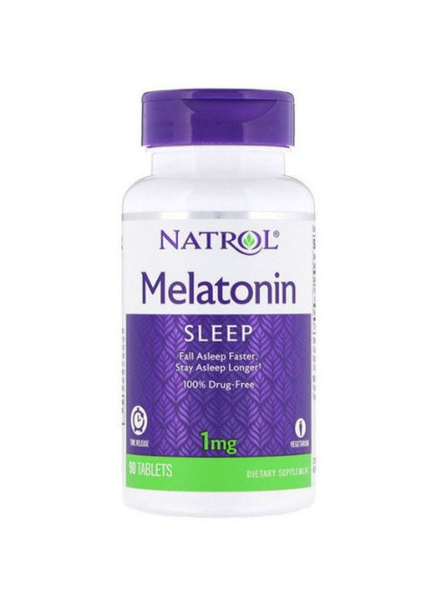 Melatonin Time Release 1 mg 90 Tabs NTL-00467 Natrol (258646277)