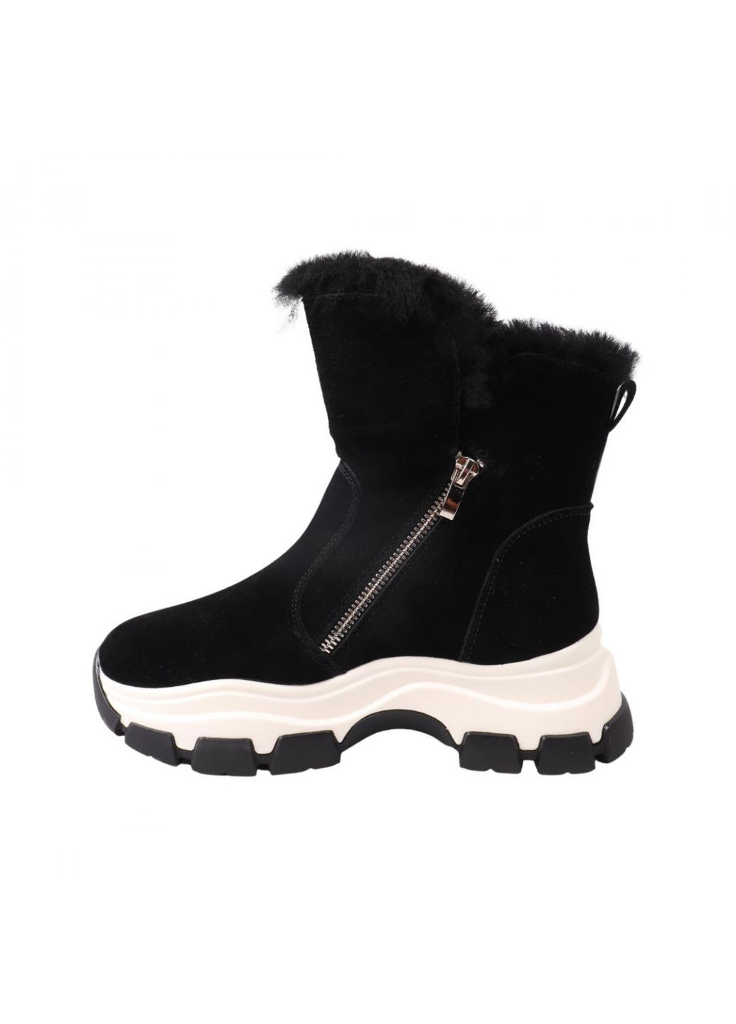 ботинки женские черные натуральная замша Vikonty