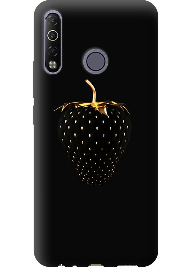 Силиконовый чехол 'Черная клубника' для Endorphone Tecno Camon 12 Air CC6 (257905184)