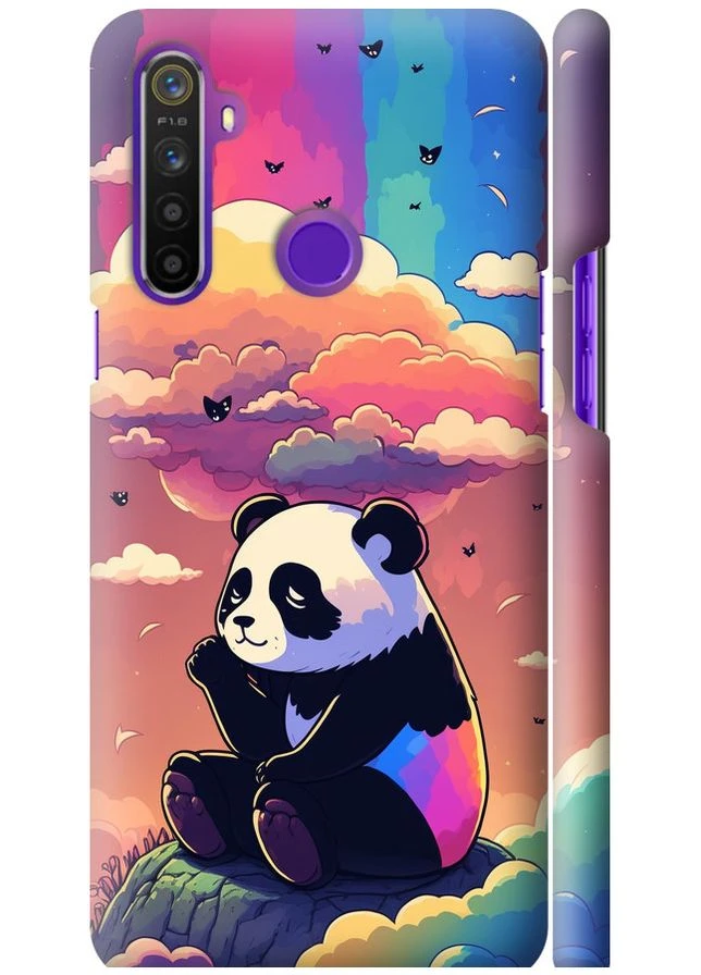 3D пластиковий матовий чохол 'Панда в хмарах' для Endorphone Realme 6i (276317276)