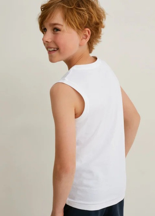Біла літня підліткова літня майка для хлопчика 2171174 C&A