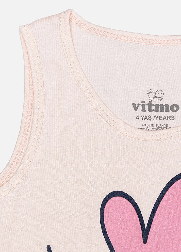 Персикова піжама для дівчинки колір персиковий цб-00217264 Vitmo