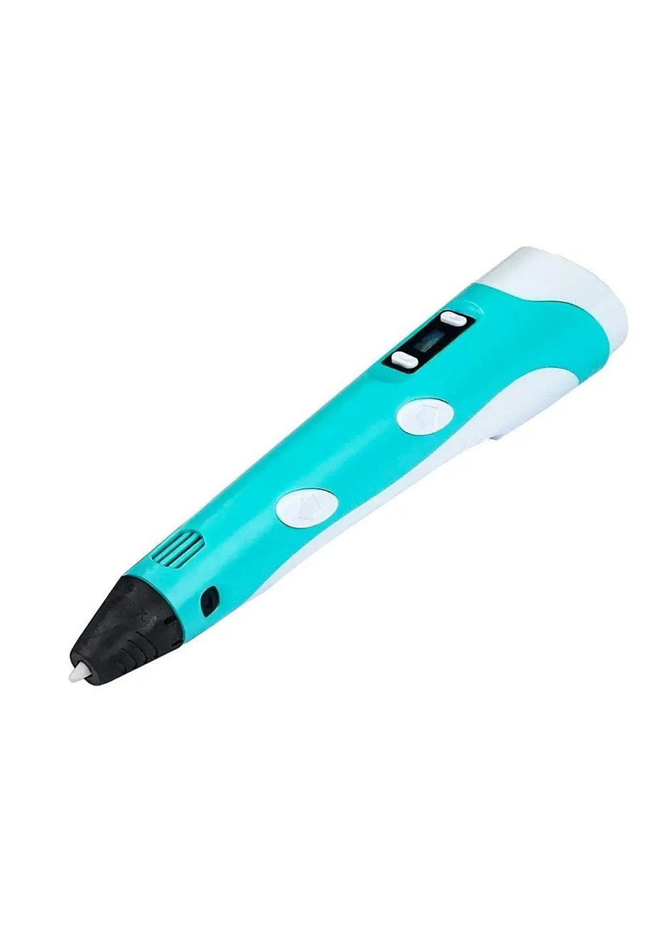 Дитяча 3D ручка з LCD дисплеєм колір блакитний ЦБ-00215768 No Brand (259466240)
