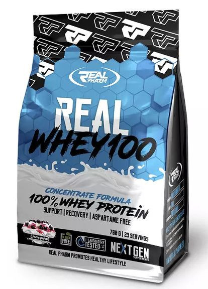 Протеин Real Whey 100 700 g (Vanilla Berry) Real Pharm (275657542)