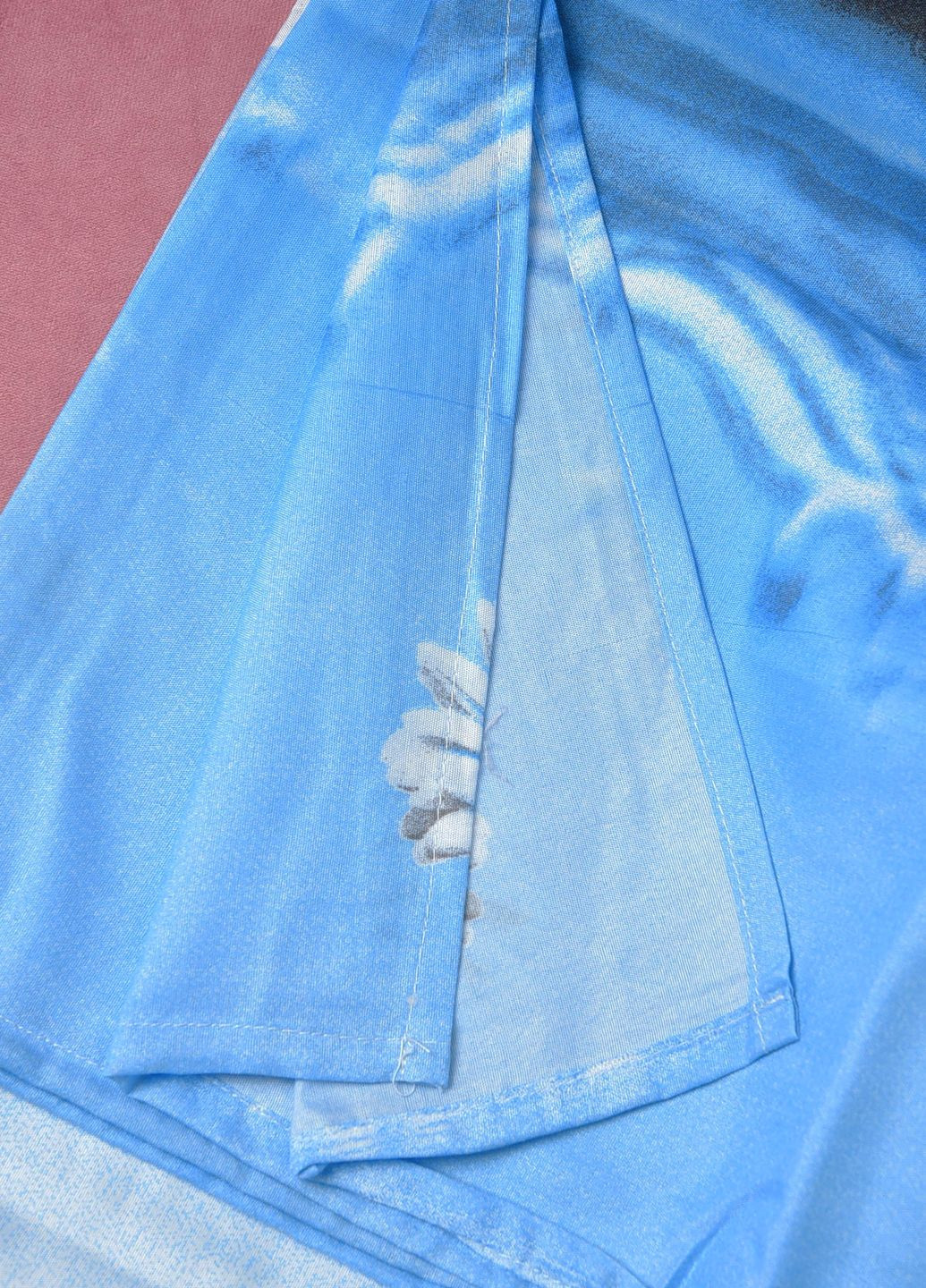 Комплект постельного белья голубого цвета с цветочным принтом евро Let's Shop (262377073)