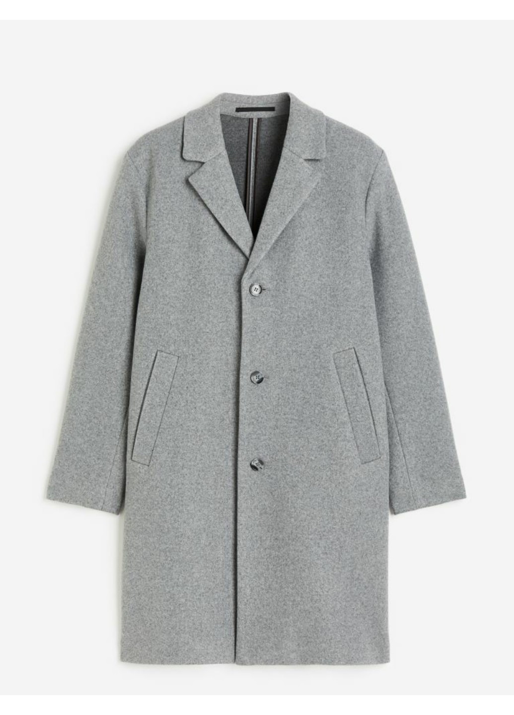 Серое демисезонное Мужское пальто Н&М (56217) S Серое H&M