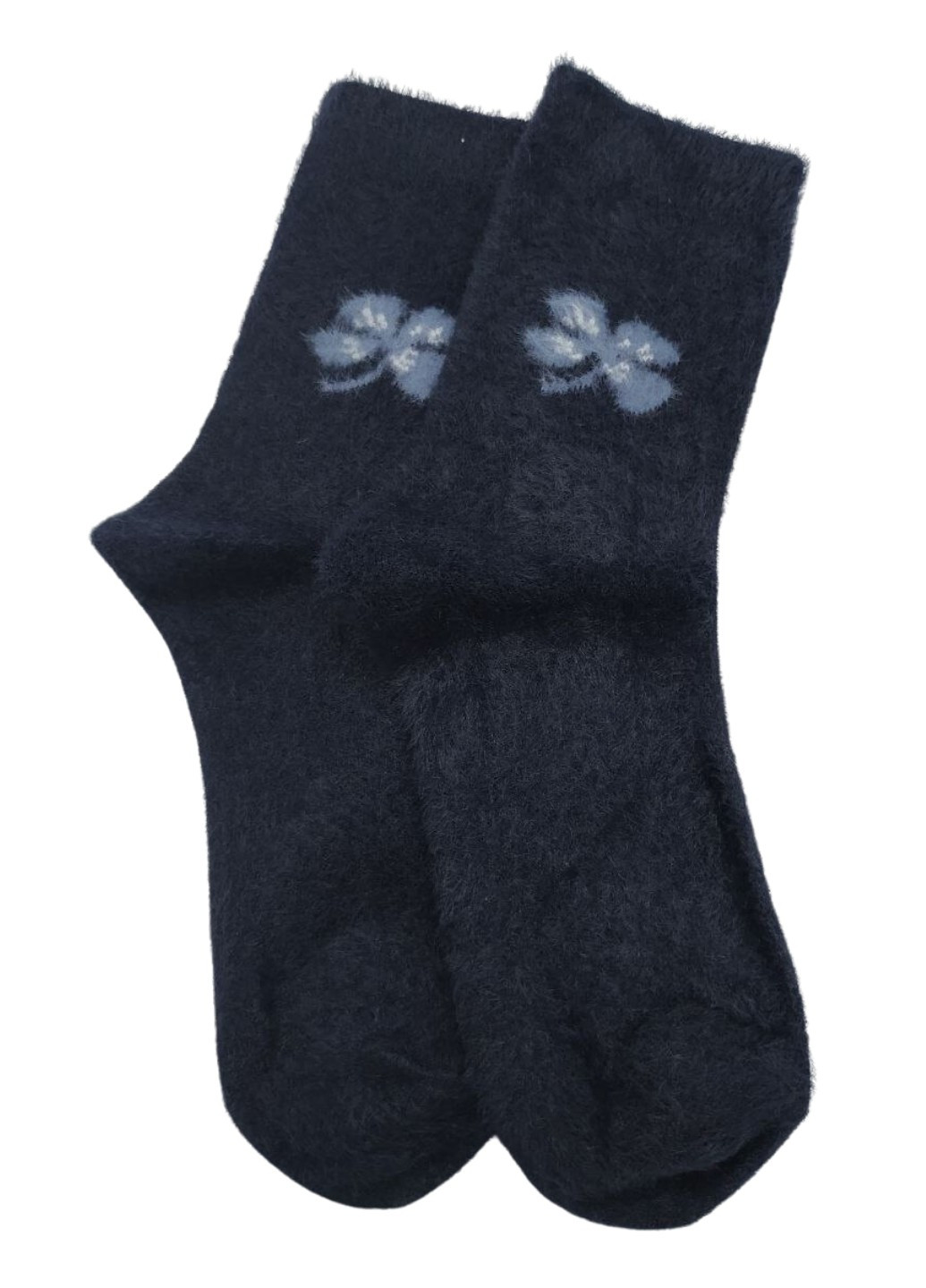 Шкарпетки теплі жіночі з хутром норки Flower No Brand (263346199)