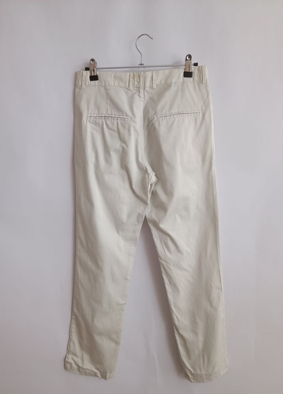 Белые джинсовые летние зауженные брюки Marasil