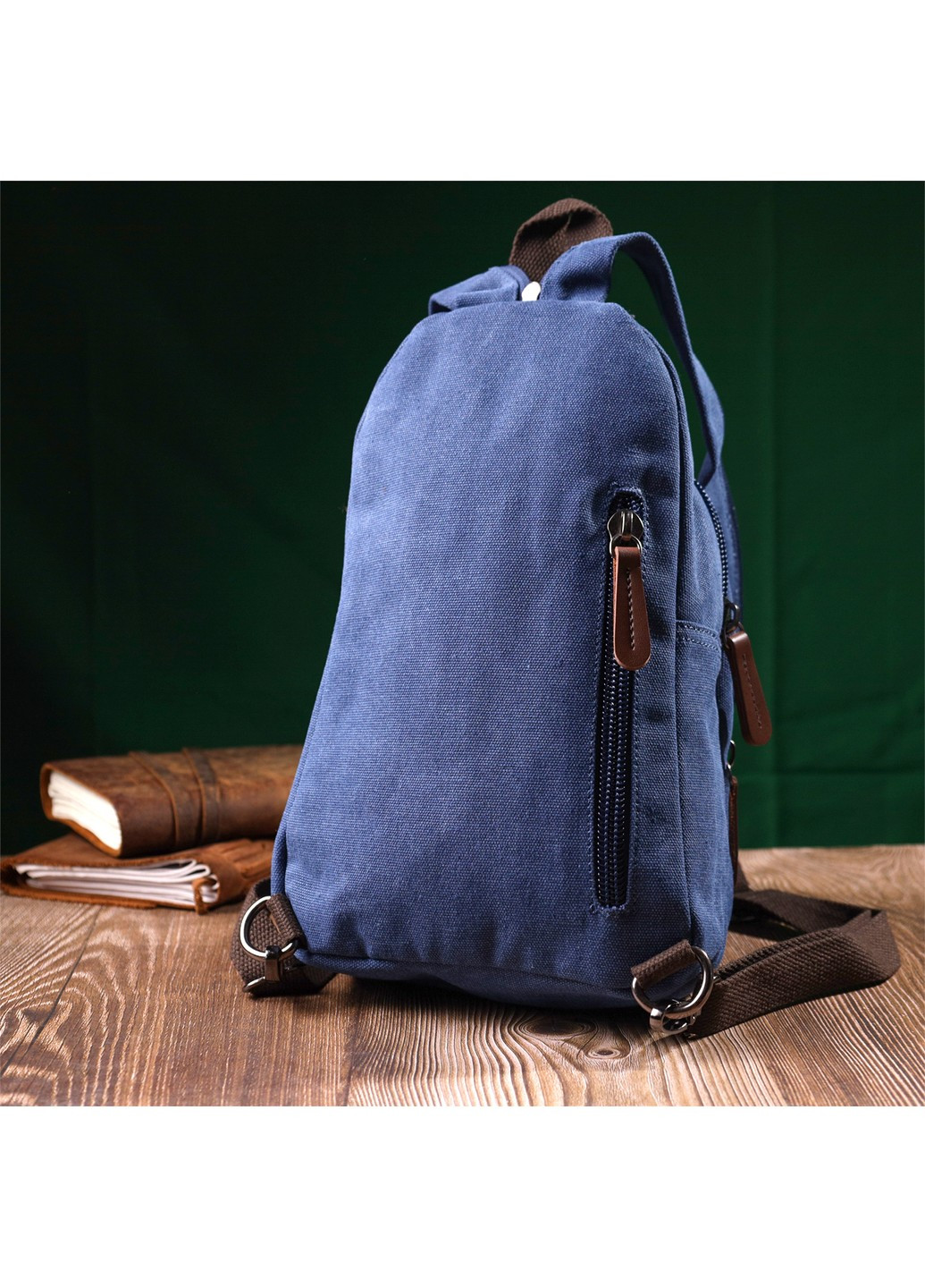 Удобная сумка для мужчин через плечо с уплотненной спинкой Vintagе 22176 Синий Vintage (267925271)