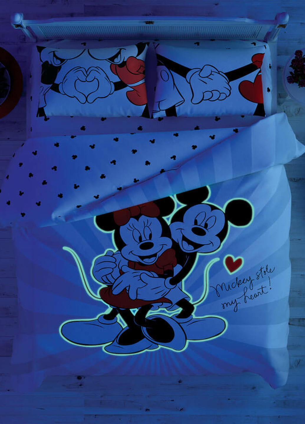 Двуспальный Евро комплект Disney M&M Love Day Ранфорс+светится в темноте Tac (258655112)