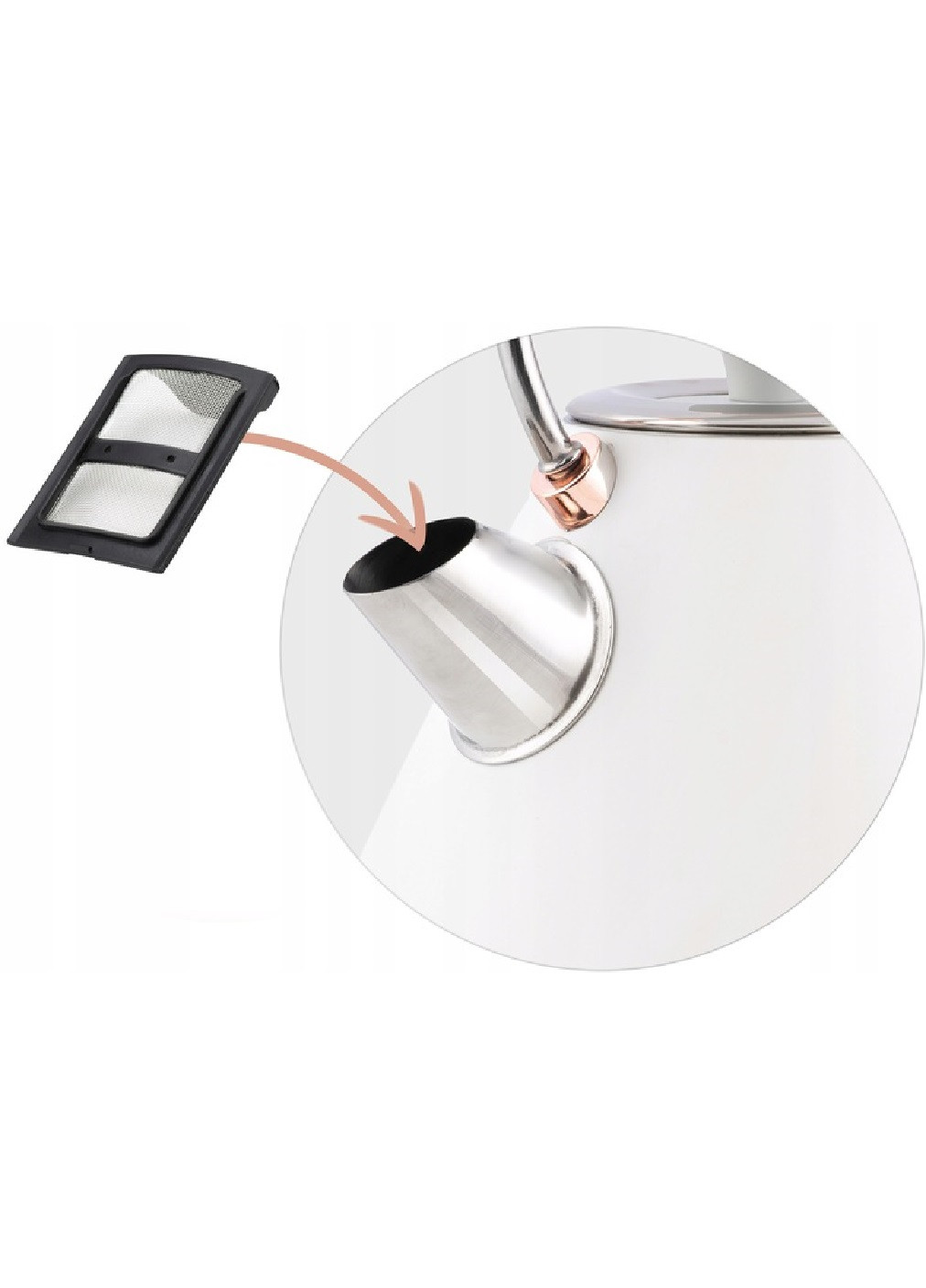 Электрочайник электрический чайник эргономичный с термометром металл 1,7 л 2200 Вт 29х23 см (475179-Prob) Белый Unbranded (262885692)