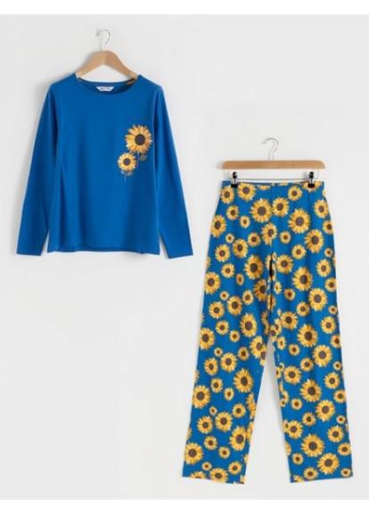 Сине-желтая женская пижама, размер 50-52 Avon