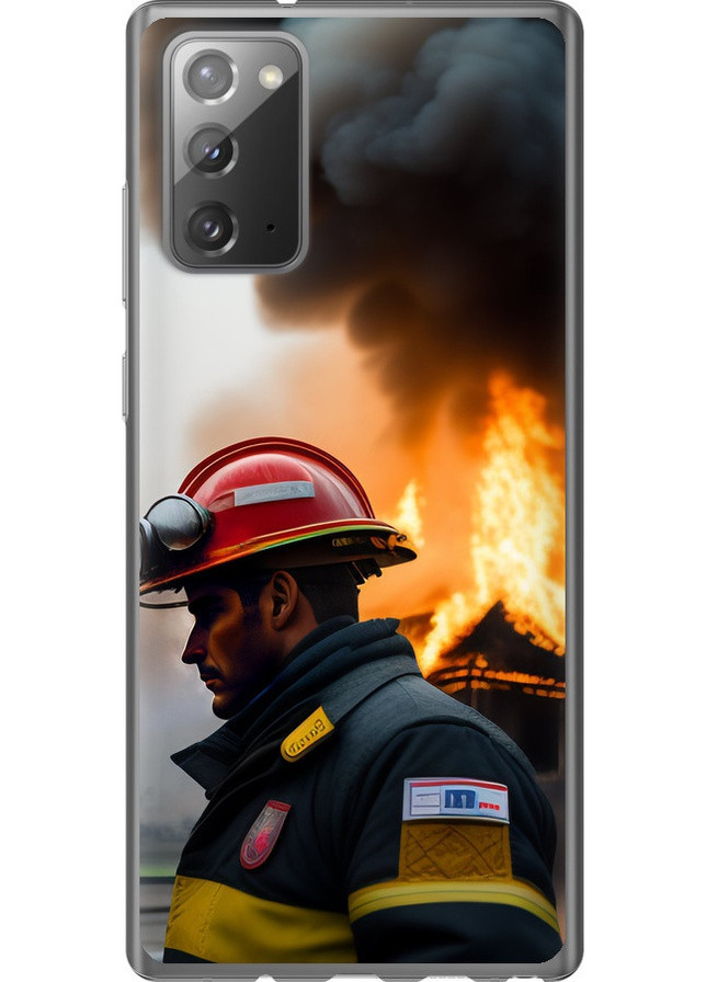 Силиконовый чехол 'Пожарник' для Endorphone Samsung Galaxy Note 20 (258215733)