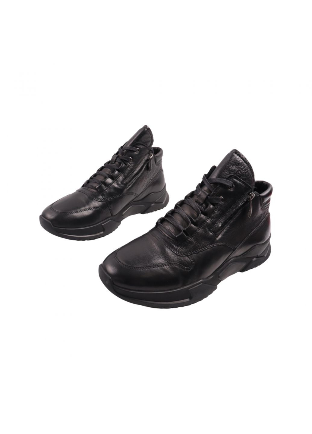 Черные ботинки мужские черные натуральная кожа Clemento