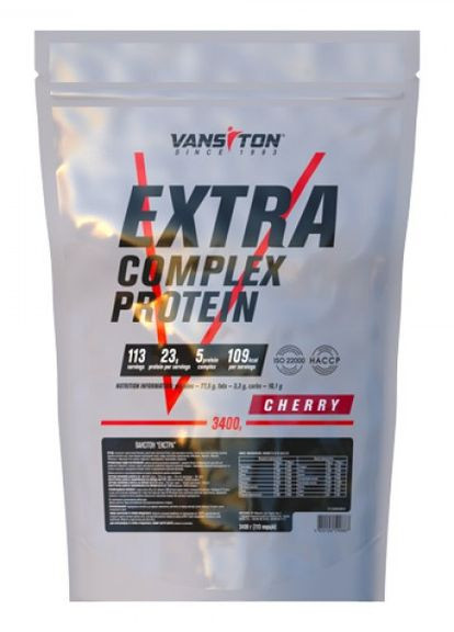 Протеїн Екстра 3400г (Вишня) Vansiton (275657547)
