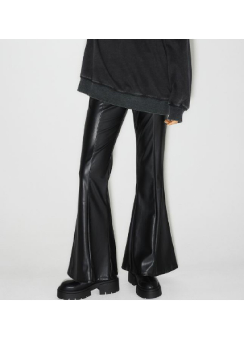 Жіночі штани-кльош Н&М (56137) 34 Чорні H&M (262086336)