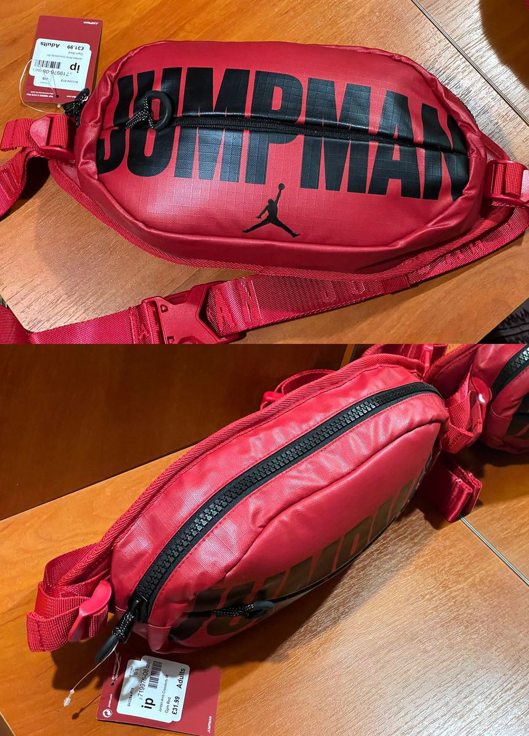 Оригинал Сумка на пояс плечо бананка унисекс Jordan nike jumpman crossbody bag (262899301)