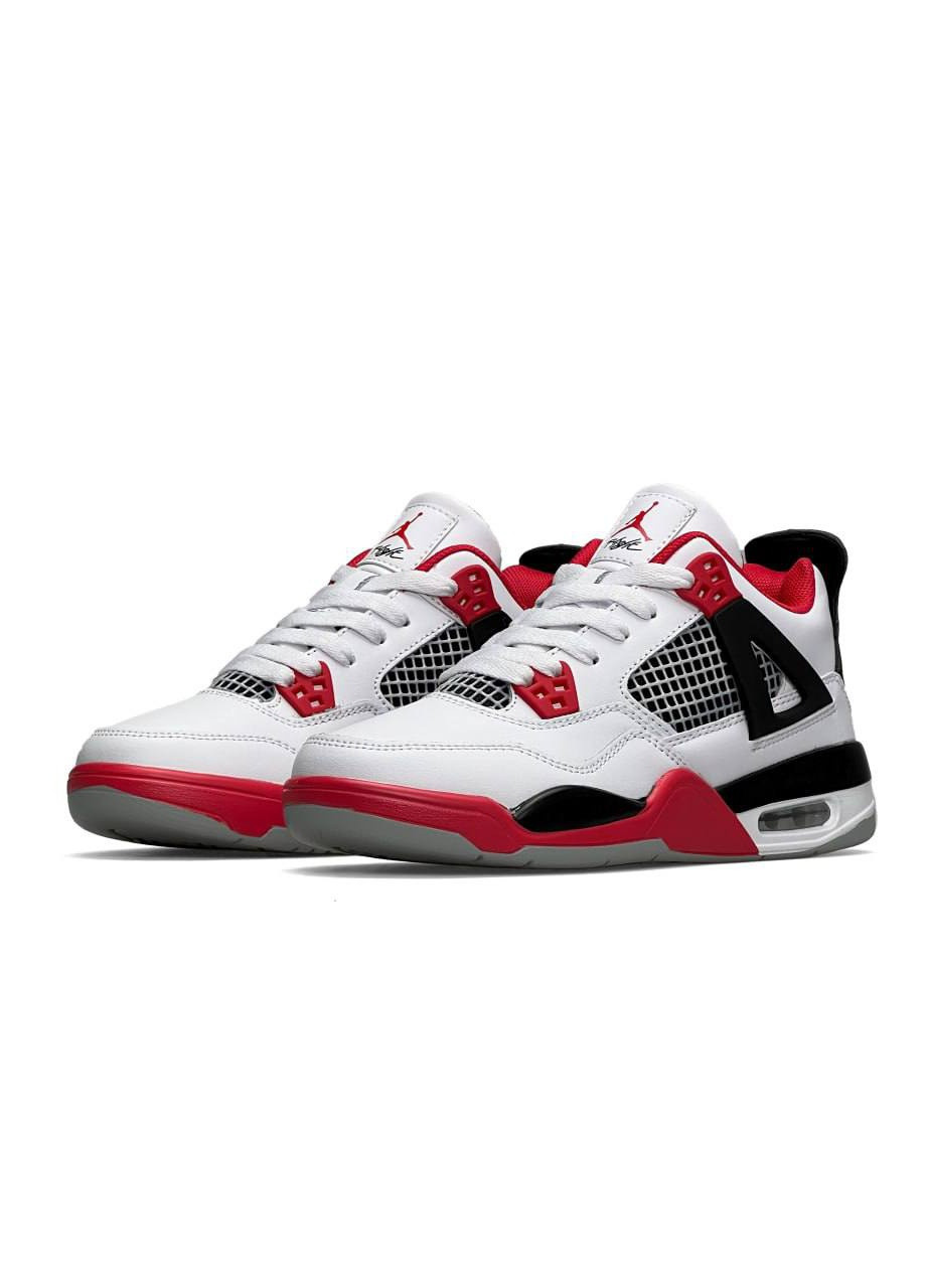 Nike Air Jordan 4 Retro All White Red