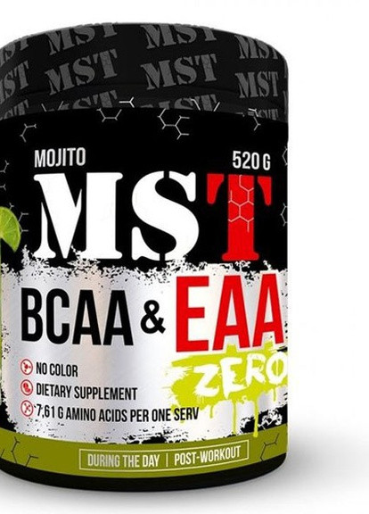 BCAA & EAA Zero 520 g /40 servings/ Mojito MST Nutrition (257342677)