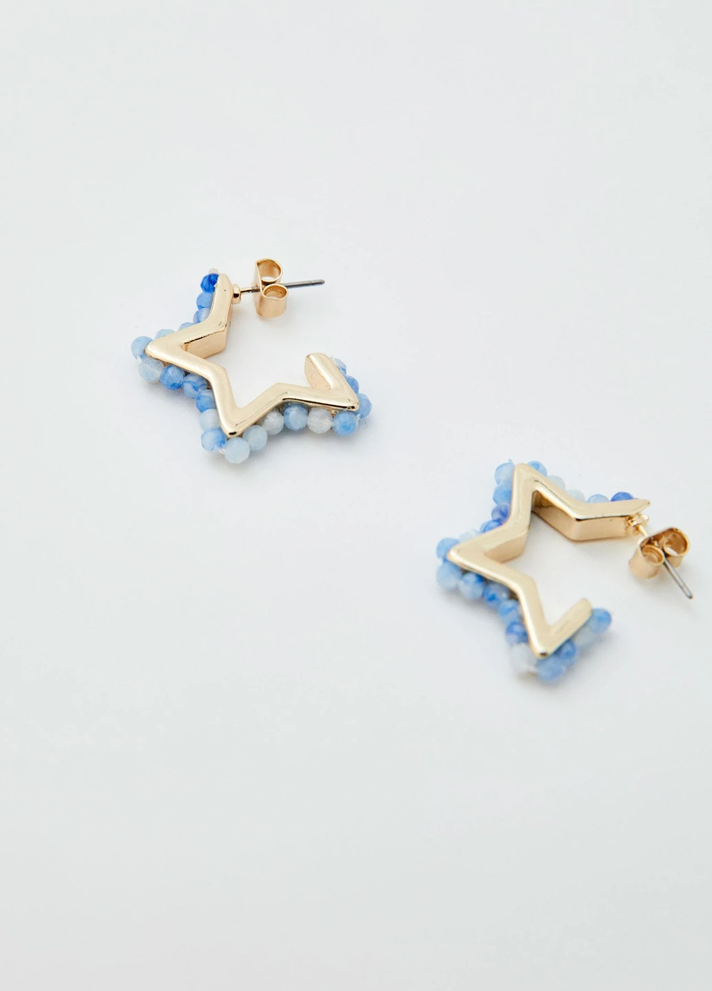 Сережки,блакитний-золотистий, Pull & Bear (258386656)