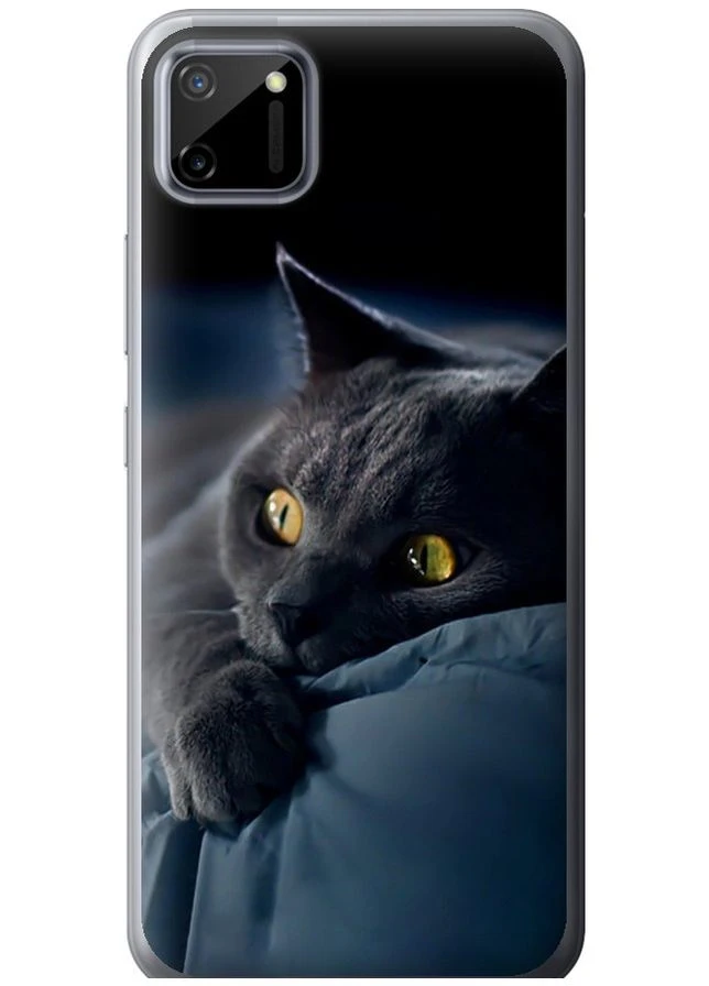 2D пластиковий чохол 'Димчастий кіт' для Endorphone Realme C11 2020 (265227450)