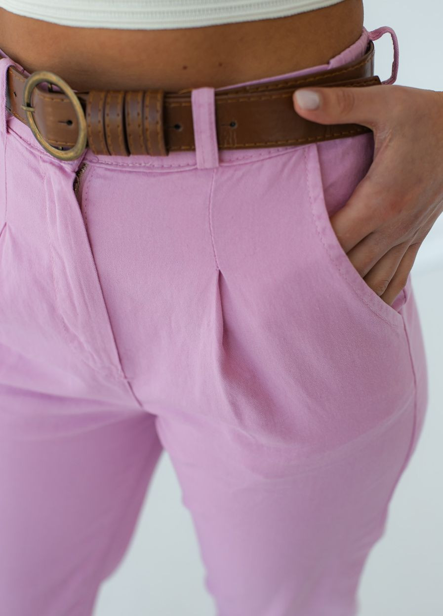Розовые повседневный летние брюки PERRY