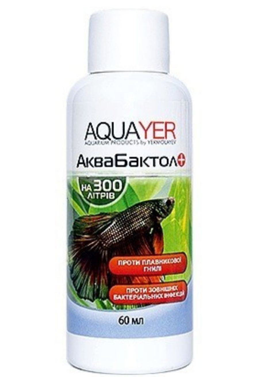 Ліки проти бактеріальних інфекцій, АкваБактол проти Плавникової гнилі 60 мл Aquayer (274065053)