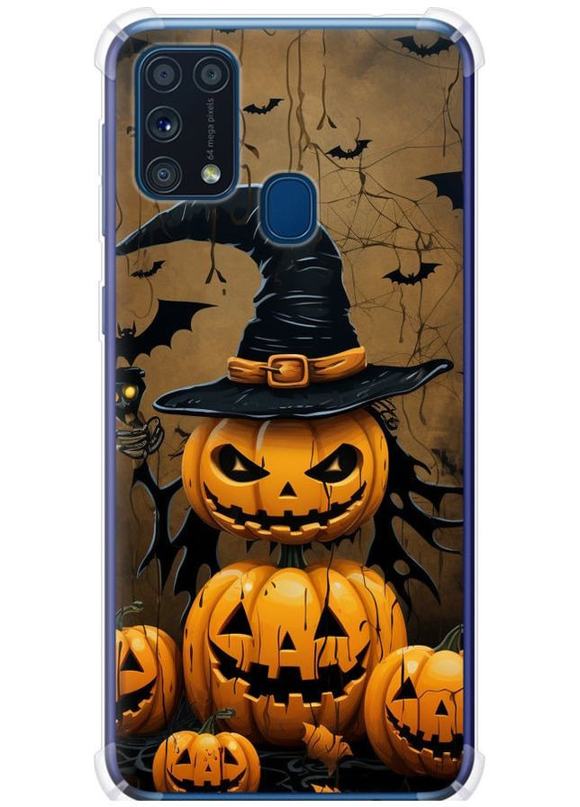 Силіконовий протиударний с посиленими кутами чохол 'Хелловін 1' для Endorphone Samsung Galaxy M31 M315F (266811304)