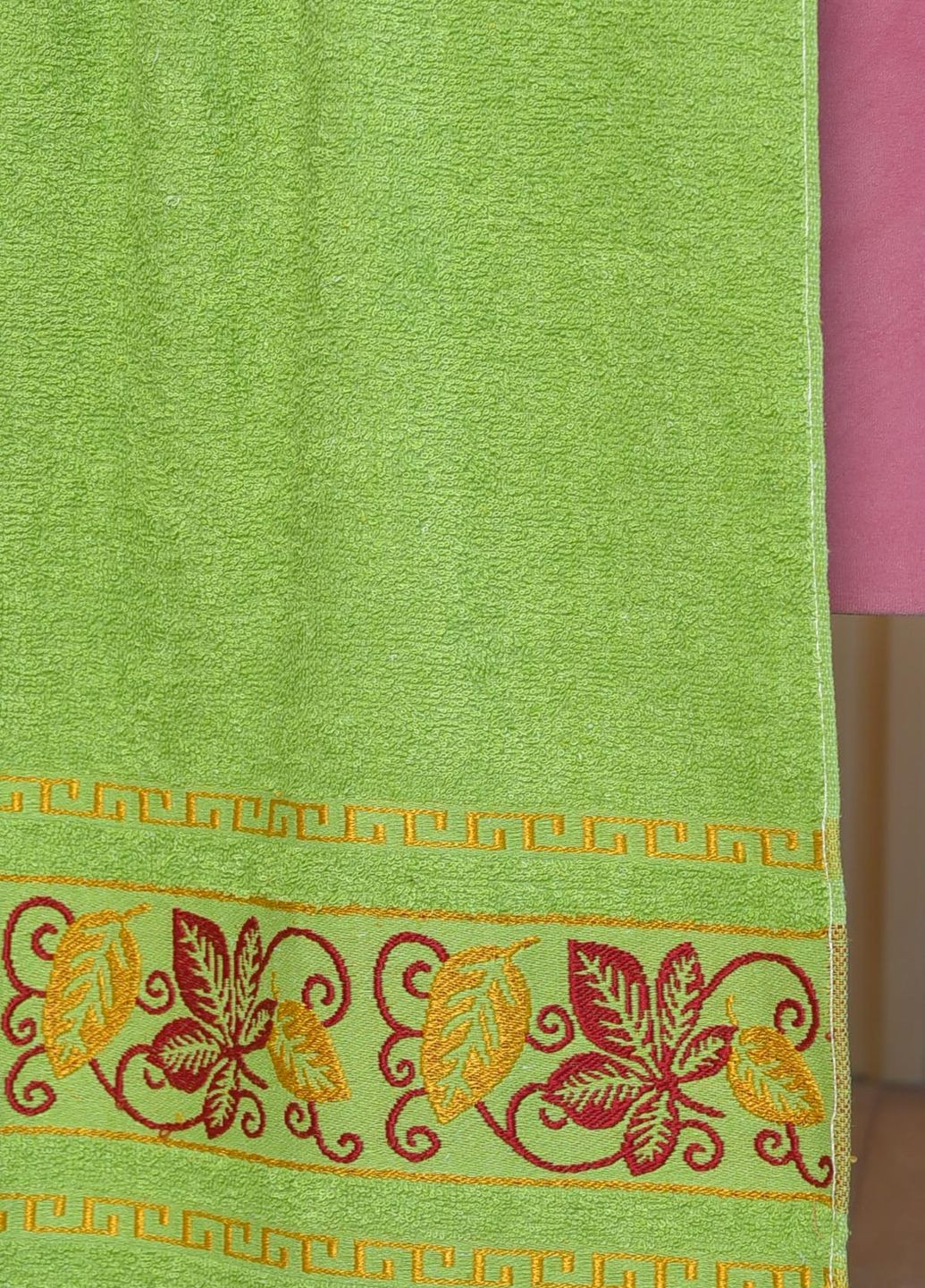 Let's Shop рушник банний махровий зеленого кольору квітковий зелений виробництво - Туреччина