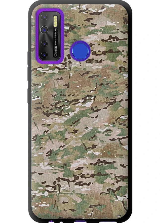 TPU чорний чохол 'Камуфляж v5' для Endorphone Tecno Camon 15 (259159219)