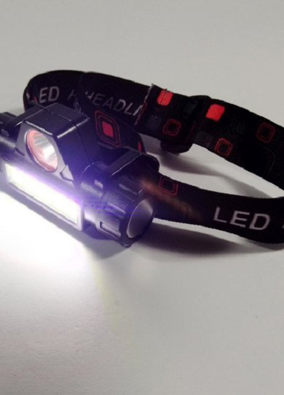 Фонарь налобный Headlamp LED 2 лампи XPE+COM 500 LM, USB, встроенный аккумулятор Martec (256900196)