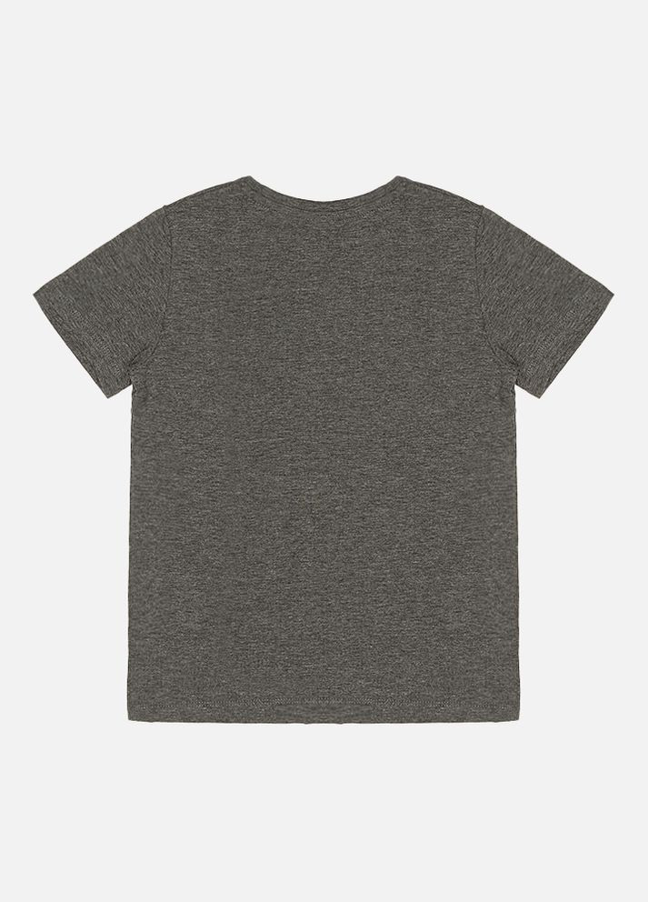 Темно-сіра демісезонна футболка для хлопчика колір темно-сірий цб-00228167 Yuki