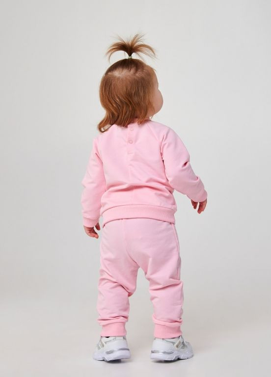 Рожевий дитячий костюм (світшот+штани) | 95% бавовна | демісезон | 80,86 | малюнок лисичка рожевий Smil
