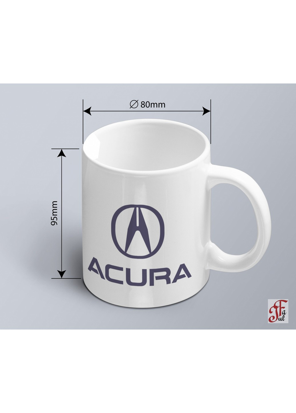 Чашка с принтом авто логотип Acura Акура ЗаСвіт (261255807)